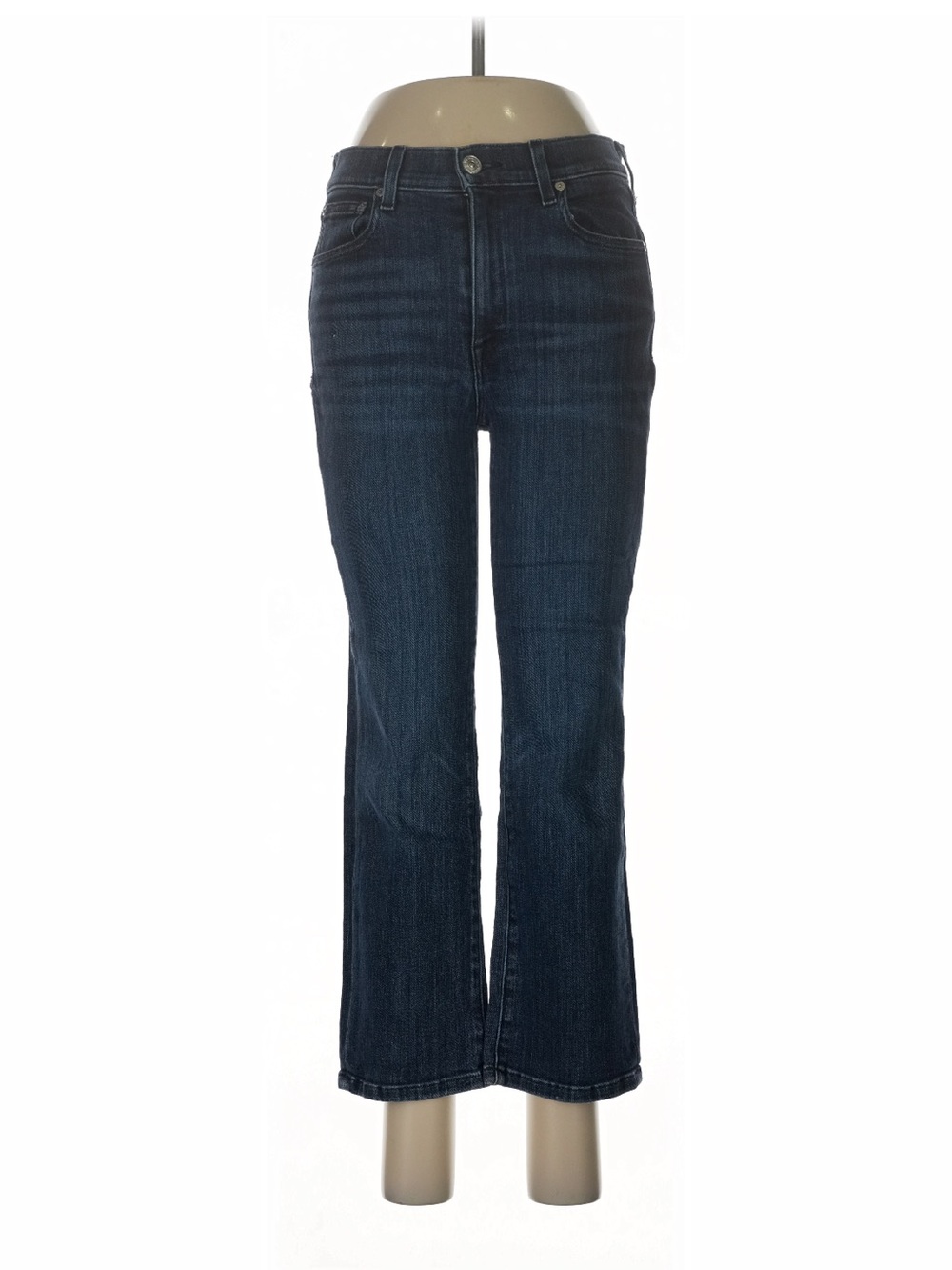 AYR Dark Blue Short Flare Jeans